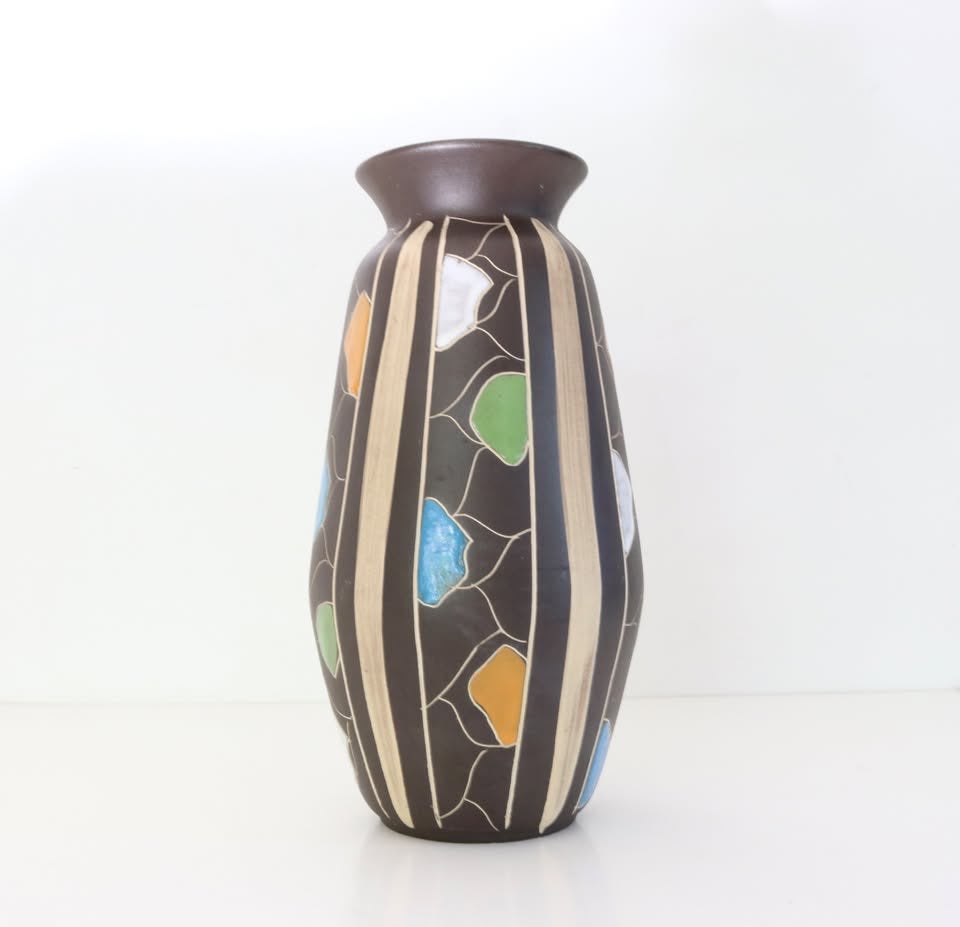 Valencia Vase by Bodo Mans Bay Keramik, West Germany, 1960s, Enlèvement ou Envoi