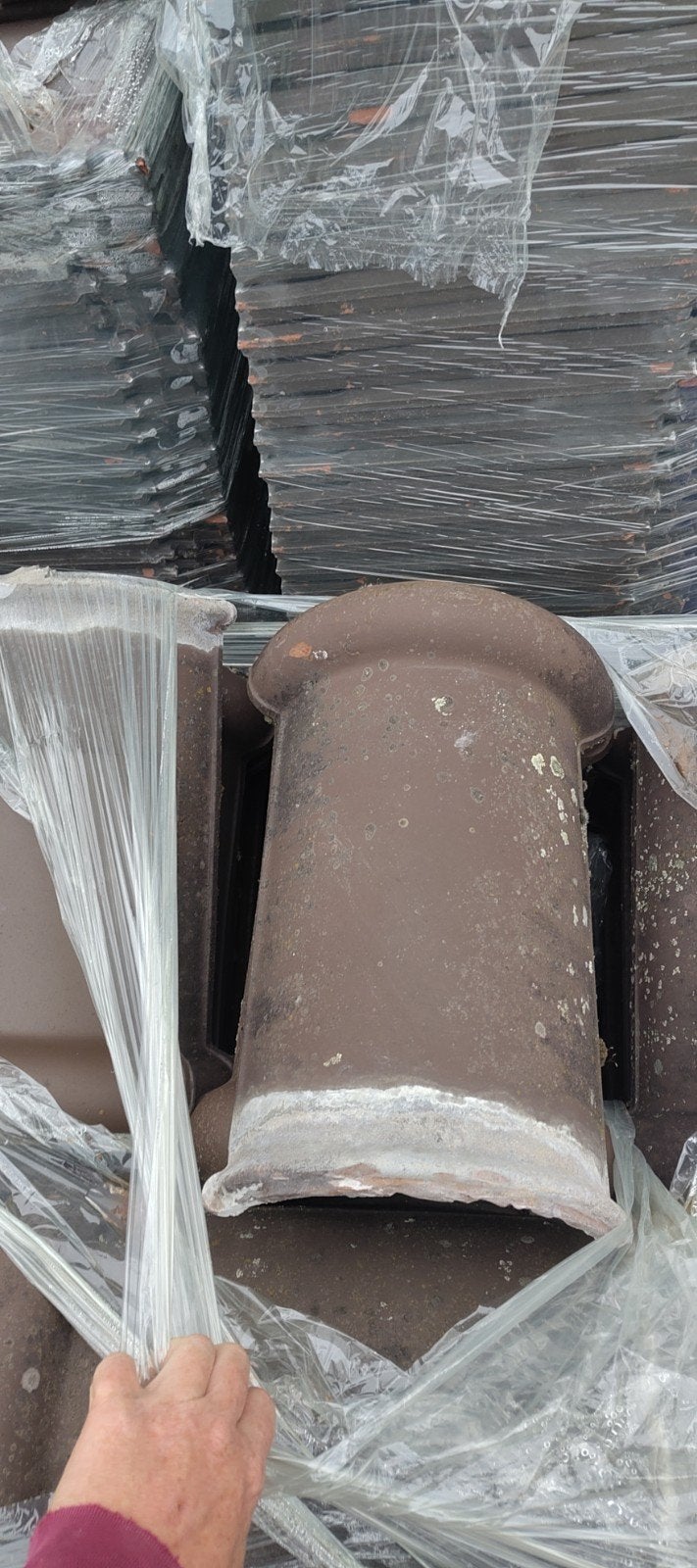 dakpannen müller Eisenberg bruin, Doe-het-zelf en Bouw, Ophalen, Gebruikt, Dakpannen