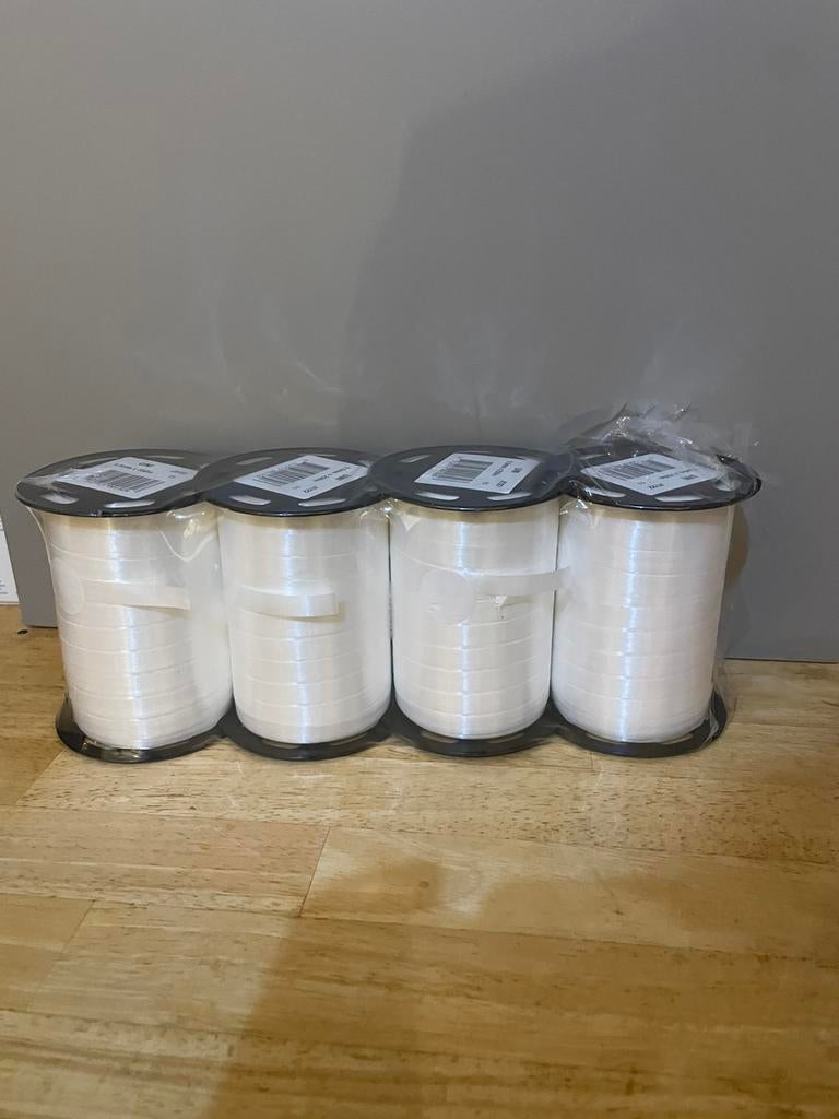 Nieuw 4 rollen wit lint, Hobby en Vrije tijd, Ophalen of Verzenden, Zo goed als nieuw