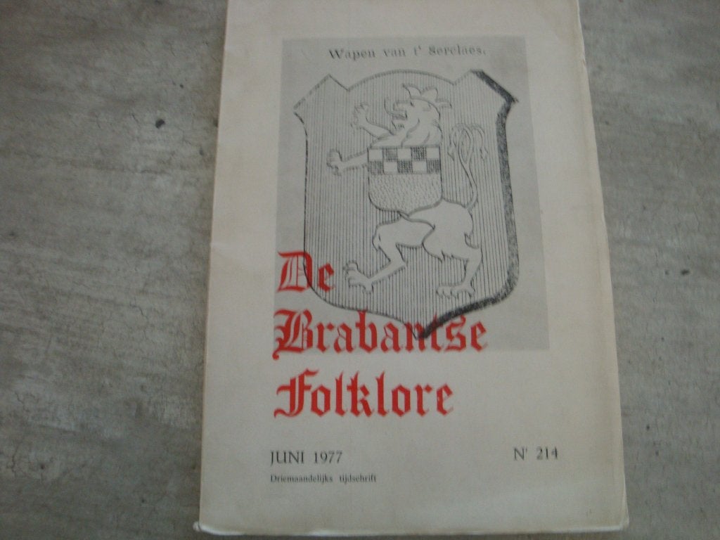 DE BRABANTSE FOLKLORE 1977, Ophalen of Verzenden, Gelezen