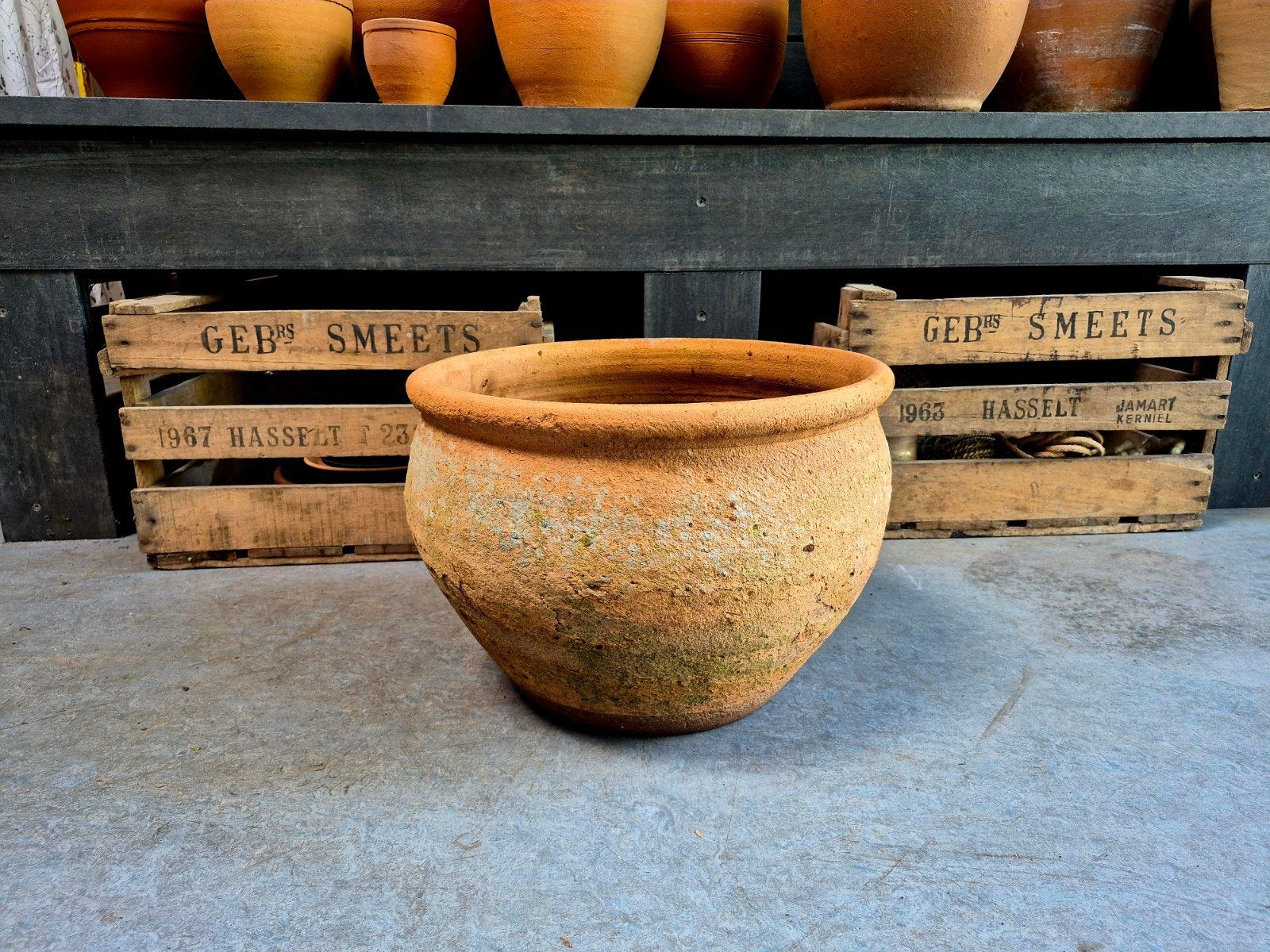 Grote ronde terracotta bloempot 40 cm, Tuin en Terras, Ophalen
