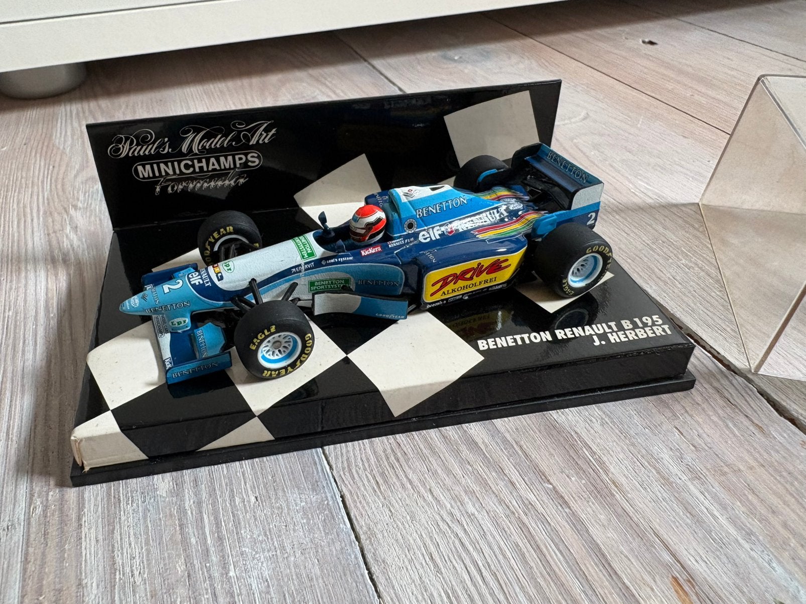 F1-Benetton Renault B195-J.Herbert-Paul’sModelArt-Minichamps, Hobby en Vrije tijd, Ophalen of Verzenden, MiniChamps