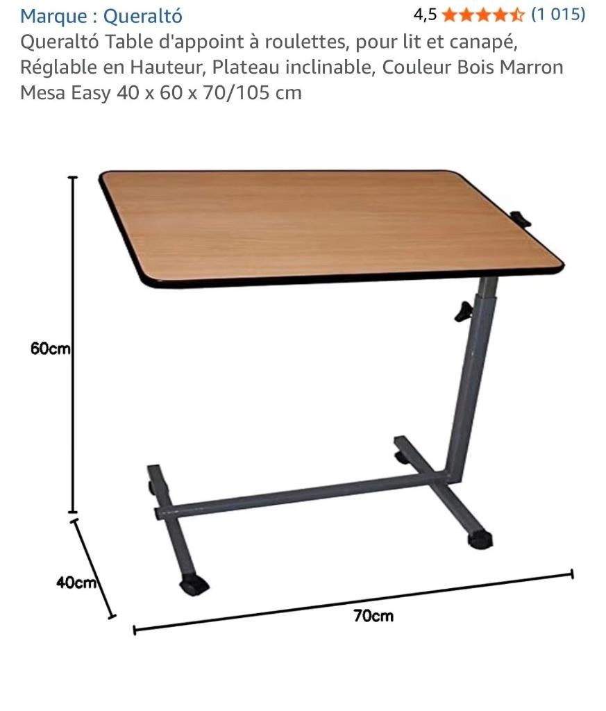 Table d'appoint, 55 à 75 cm, Enlèvement, Rectangulaire, Bois