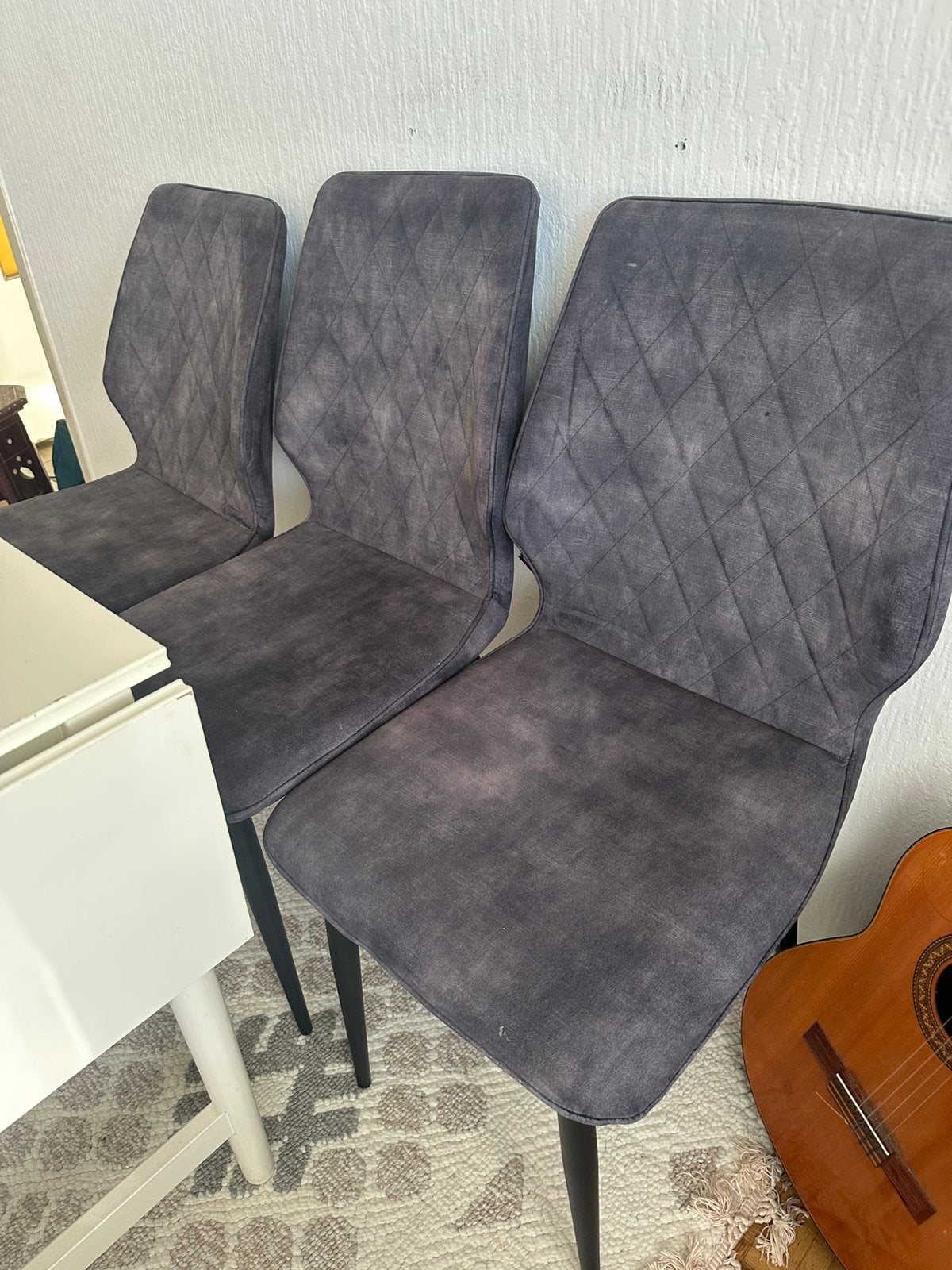 Grijze stoelen, Ophalen of Verzenden, Zo goed als nieuw