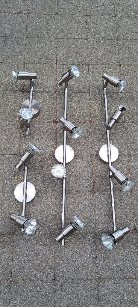 Plafonnier inox, Maison & Meubles, Source lumineuse incluse, Comme neuf, Enlèvement, Métal