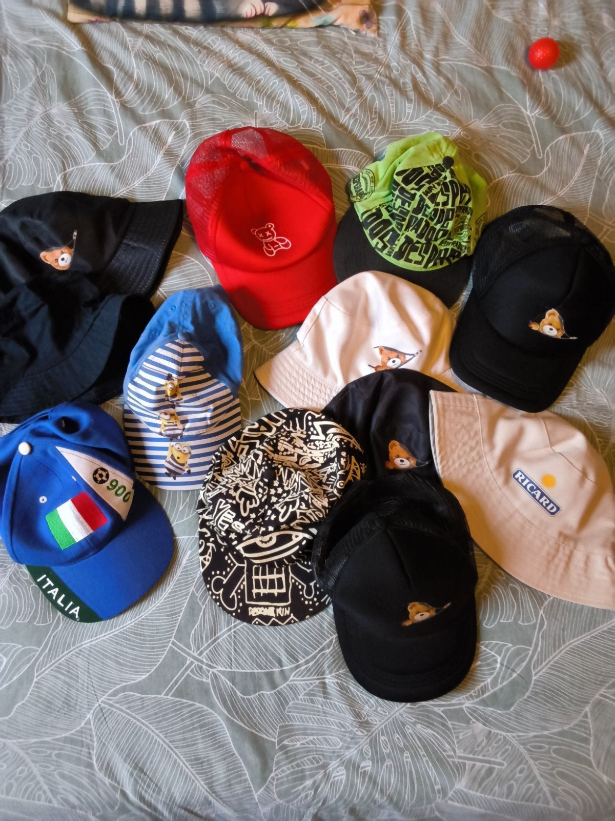 lots de mélange de bob et casquette 12 pièces, 55 cm (S, 6⅞ pouces) ou moins, Sans marque, Comme neuf, Enlèvement