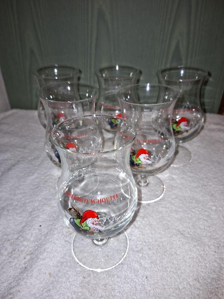 6 kristallen glazen D'Achouffe, nieuwstaat, Enlèvement ou Envoi, Neuf, Verre ou Verres, Autres marques