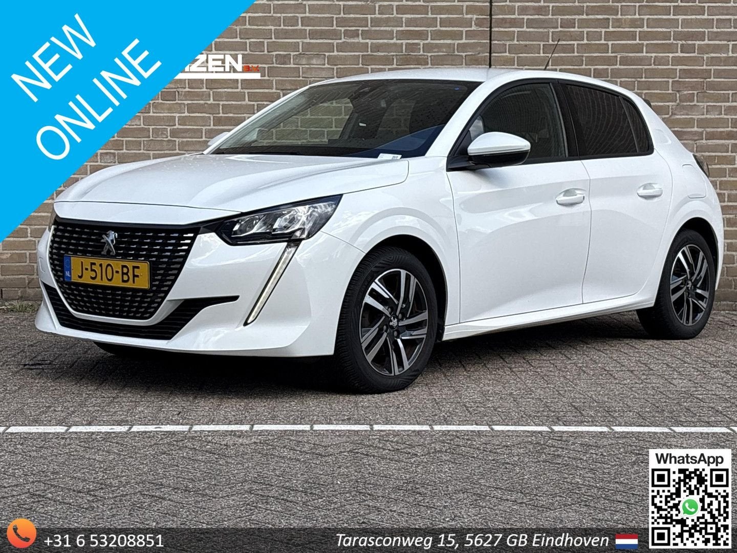 Peugeot 208 1.2 PureTech Allure | € 5.950,- NETTO! | Climate, Auto's, Wit, Handgeschakeld, 97 g/km, Parkeersensor