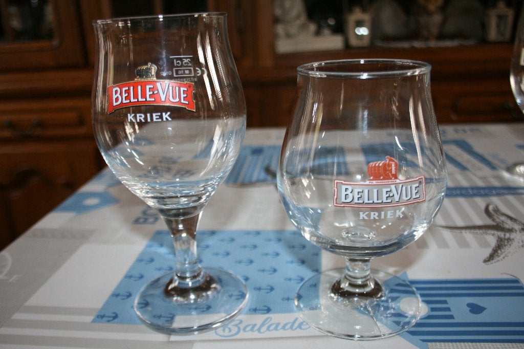 verres kriek belle vue, Collections, Enlèvement, Utilisé, Verre à bière
