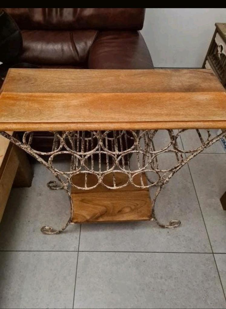 Table en fonte avec plateau en chêne, Enlèvement
