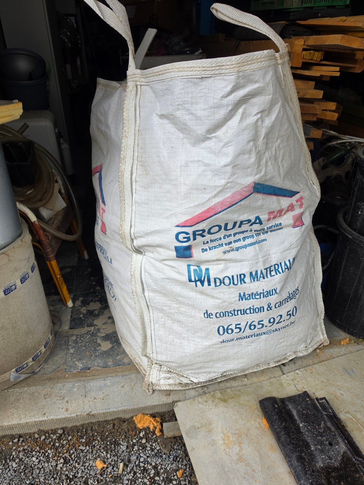 Big bag d'isolation laine de bois, Ophalen