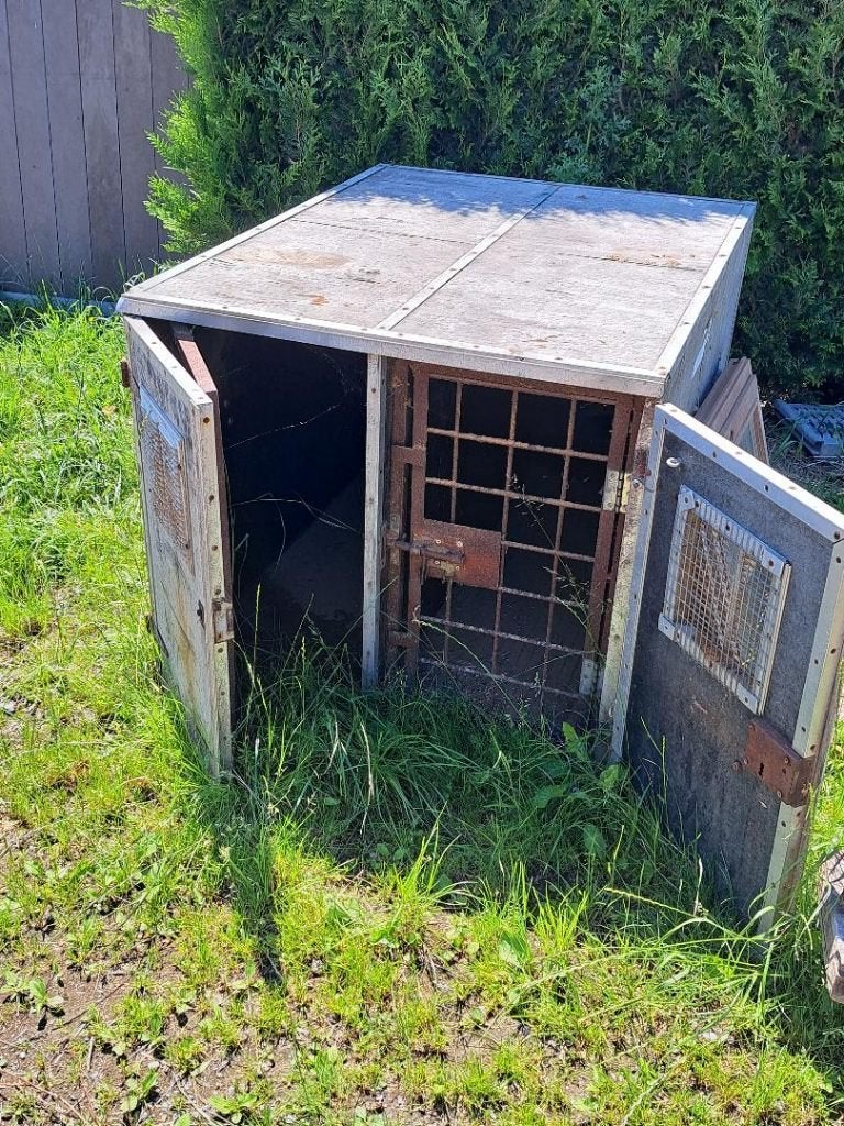 hondehok voor op remorque met slot en sleutel, Dieren en Toebehoren, Ophalen, Gebruikt, Hondenhok