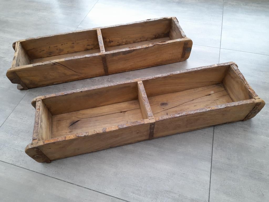 Oude, houten baksteenmal (2 stuks), Antiquités & Art, Enlèvement
