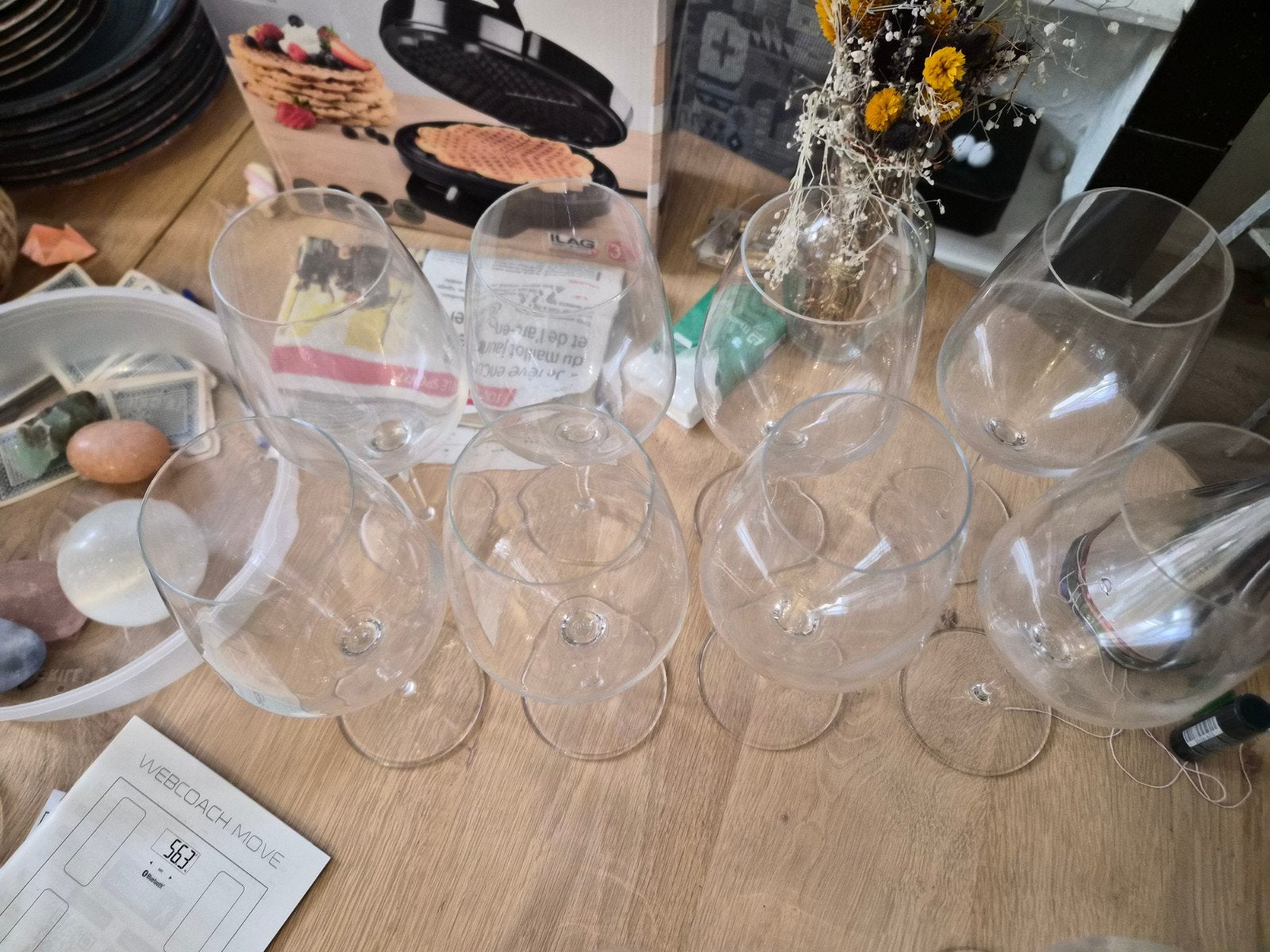 8 grands verres à vin rouge - Très bon état, Verre ou Verres, Comme neuf, Verre, Enlèvement