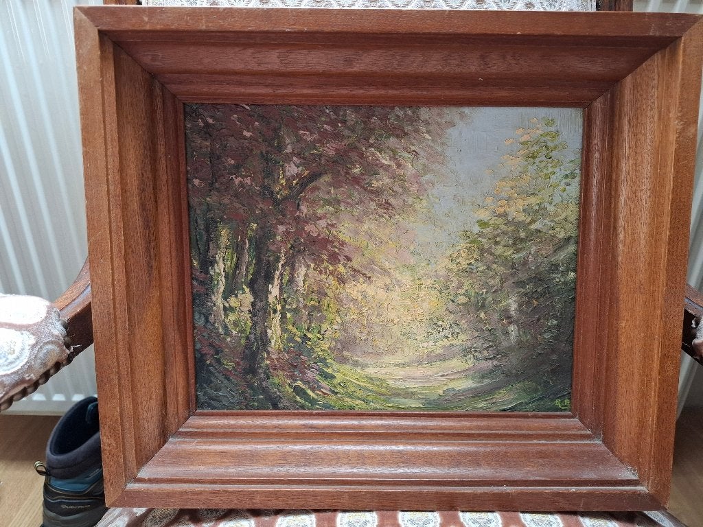 schilderij, Antiek en Kunst, Ophalen, Handgeschilderd, Landschap, Doek