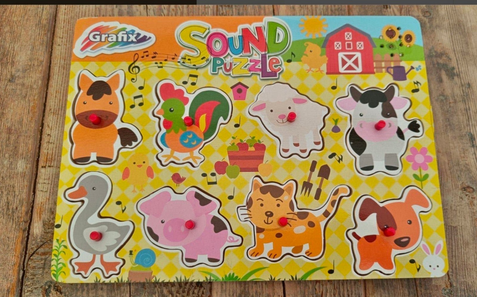 houten dieren puzzel met geluid, Kinderen en Baby's, Ophalen of Verzenden