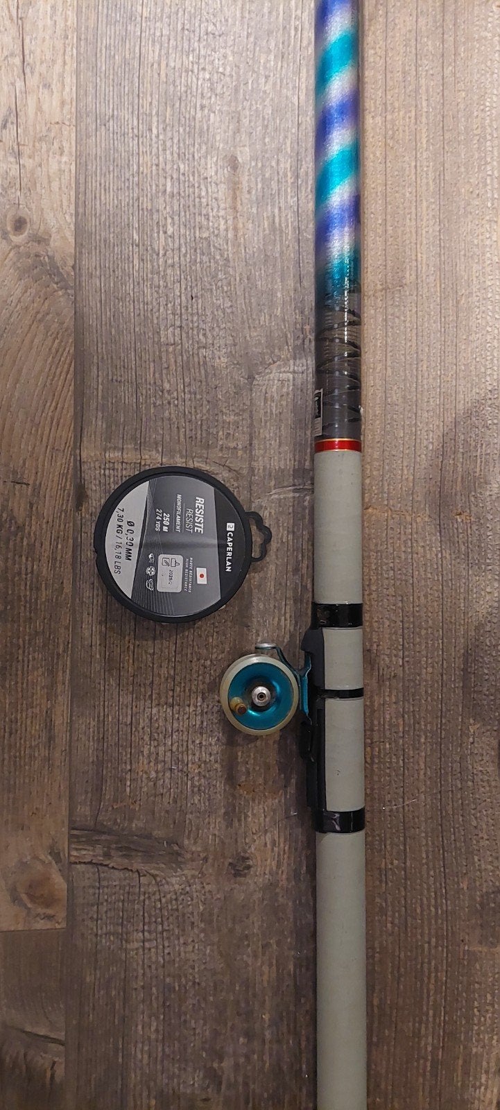 canne 6.4m avec moulinet, Enlèvement, Moulinet