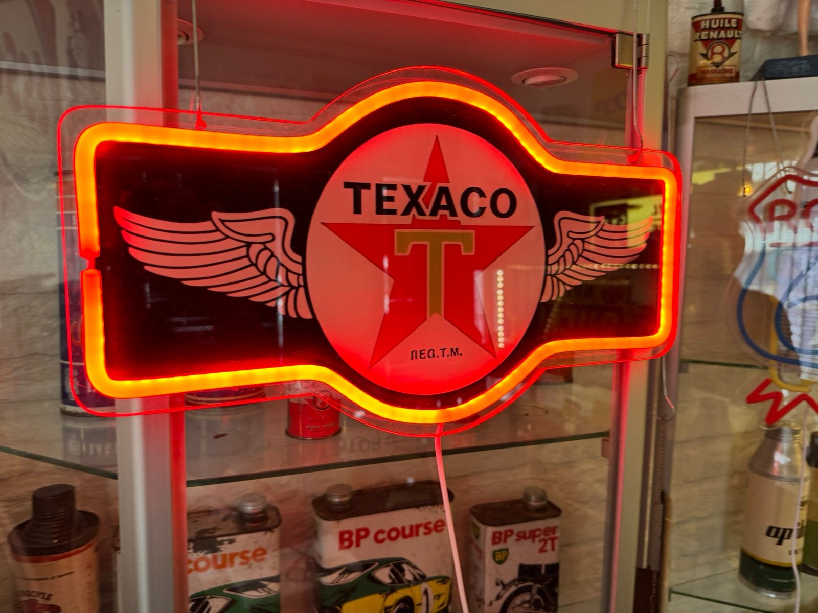 Éclairage publicitaire TEXACO NeON, Collections, Enlèvement ou Envoi, Panneau publicitaire