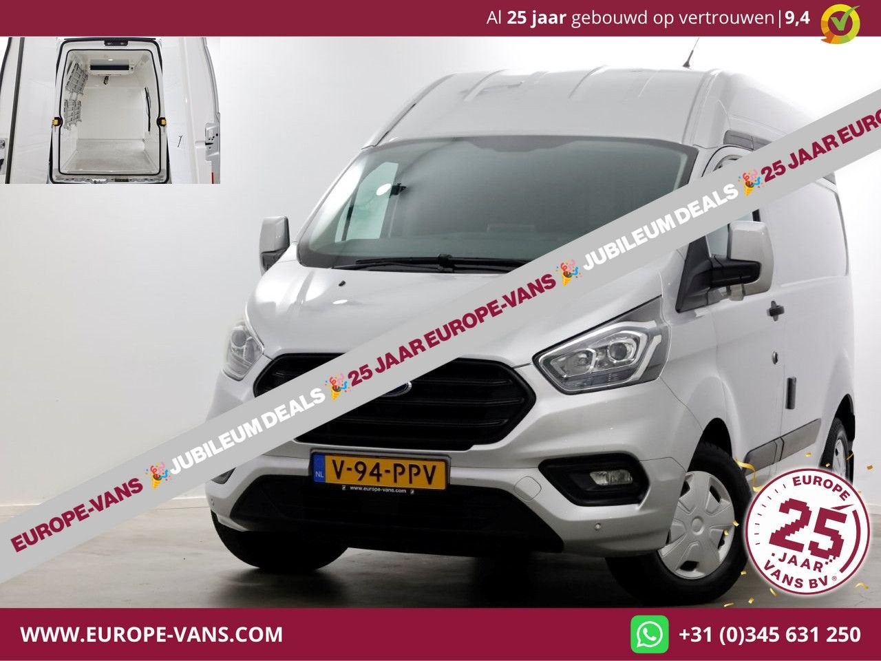 Ford Transit Custom 2.0 TDCI L1H2 Trend Koelwagen Stahoogte, Autos, Camionnettes & Utilitaires, Argent ou Gris, Achat, 174 g/km