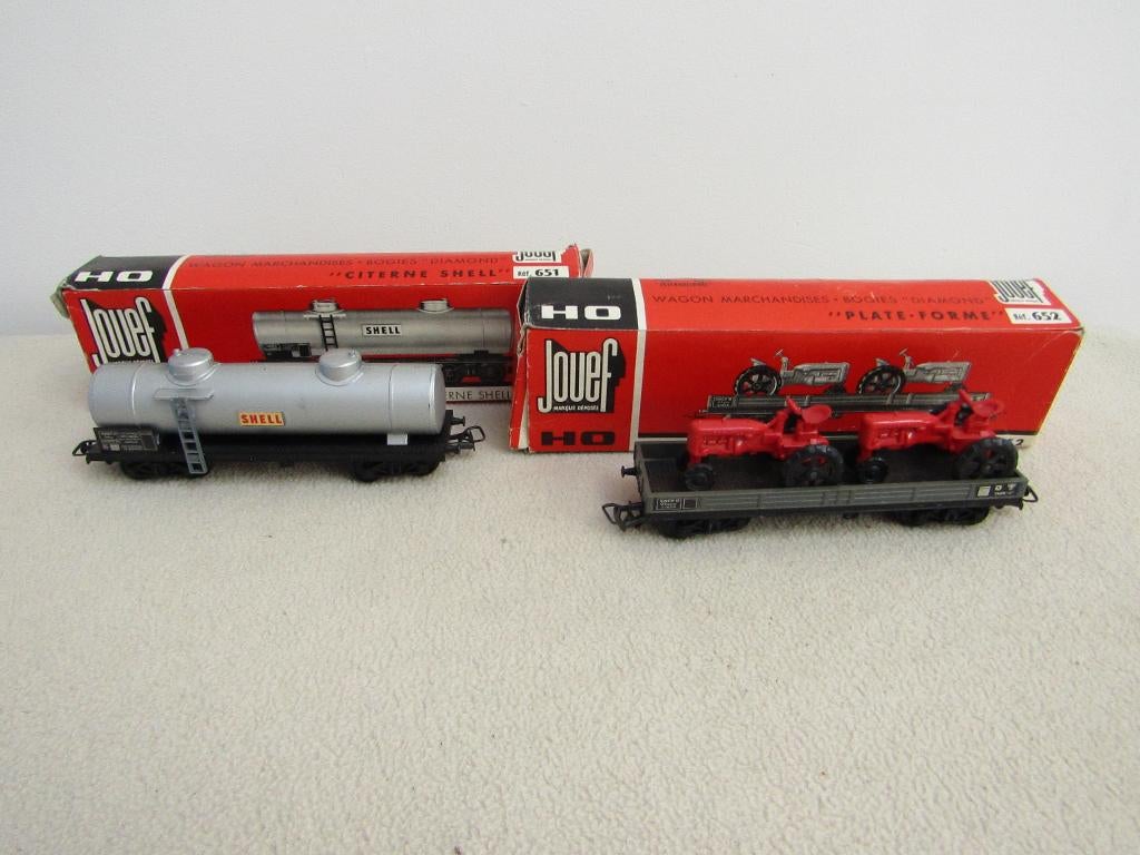 Jouef HO 652 / 651 wagons, Hobby en Vrije tijd, Jouef, Gelijkstroom of Wisselstroom, Wagon, Ophalen of Verzenden