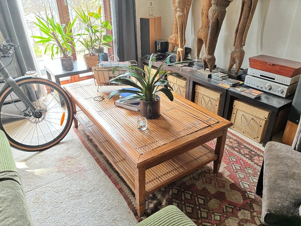 Table basse en teck, Teck, 100 à 150 cm, Koloniaal, Enlèvement