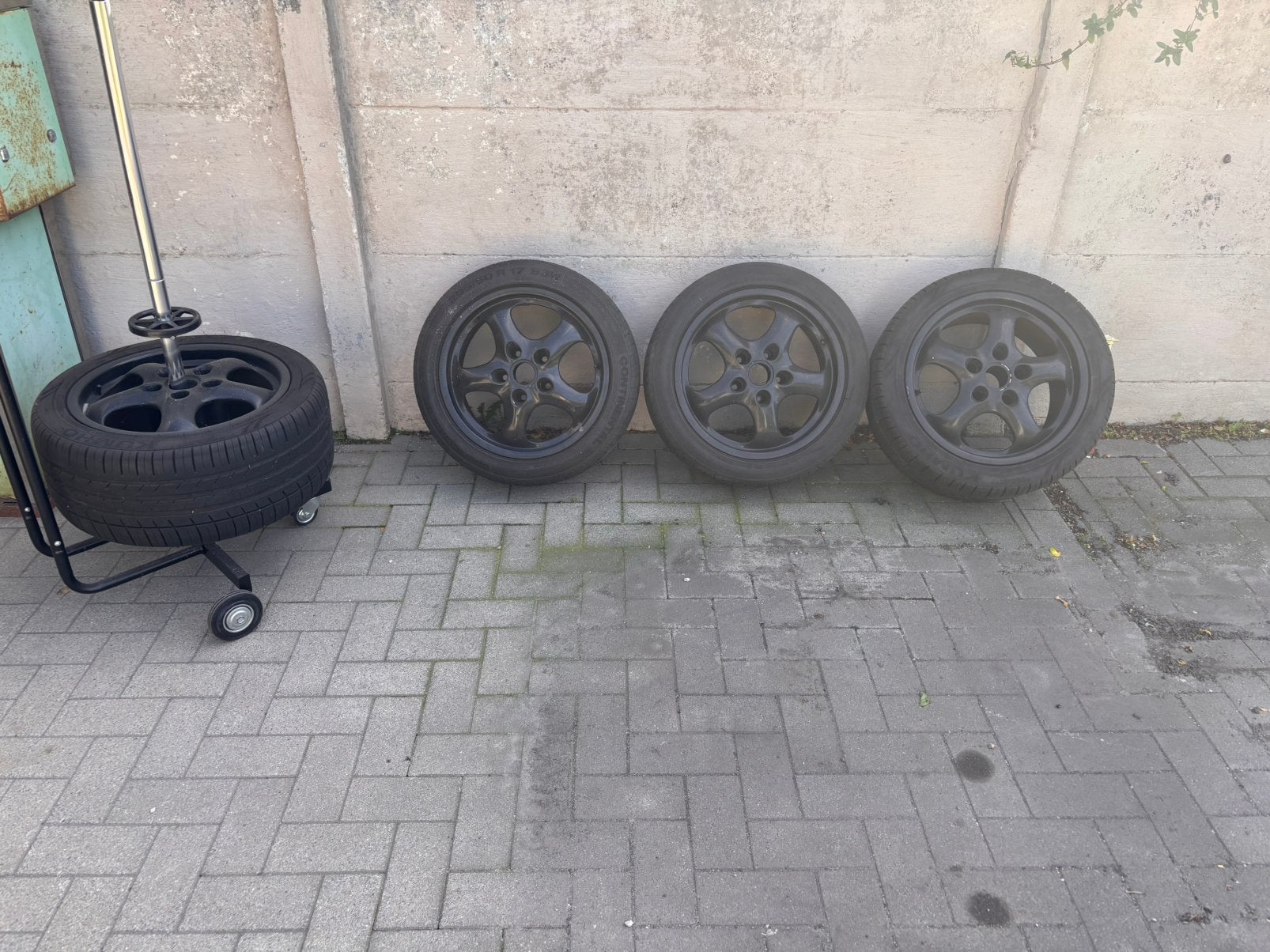 Porsche cup velgen met banden 17inch, Auto-onderdelen, Ophalen, Gebruikt, Banden en Velgen, 17 inch