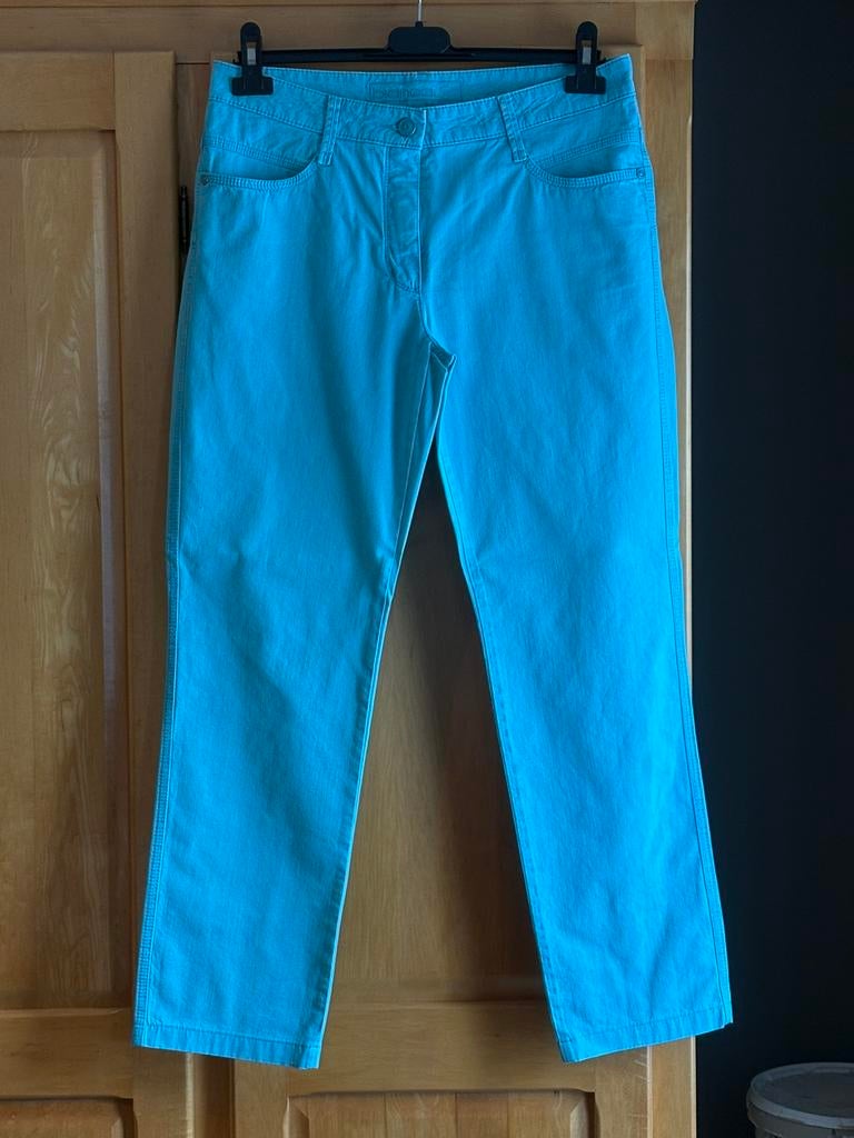 Turquoise broek van Bianca (B42)., Kleding | Dames, Blauw, Maat 42/44 (L), Ophalen of Verzenden, Zo goed als nieuw