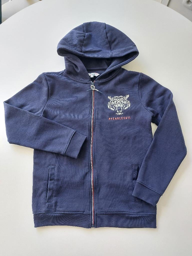 Sweatvest Fish&Chips - donkerblauw - maat:152, Fish & Chips, Trui of Vest, Ophalen of Verzenden, Zo goed als nieuw