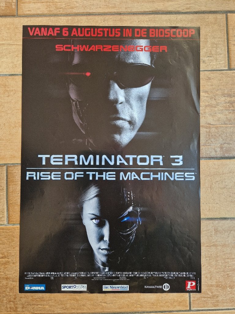 filmaffiche Terminator 3 Arnold Schwarzenegger filmposter, Verzamelen, Rechthoekig Staand, Ophalen of Verzenden, Zo goed als nieuw
