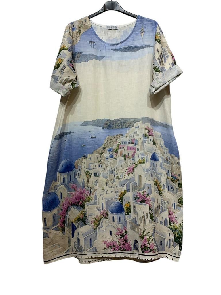 Robe 100% LIN Santorini - Chic & Bohème, Verzenden, Jurk