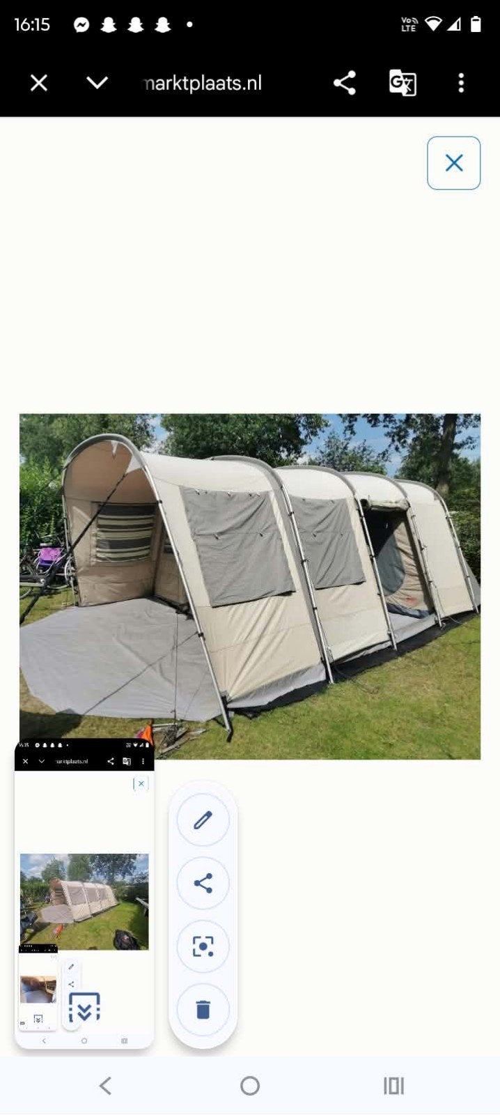 TENT 6 PERSONEN, Caravans en Kamperen, Tenten, Ophalen, Zo goed als nieuw, Tot en met 6