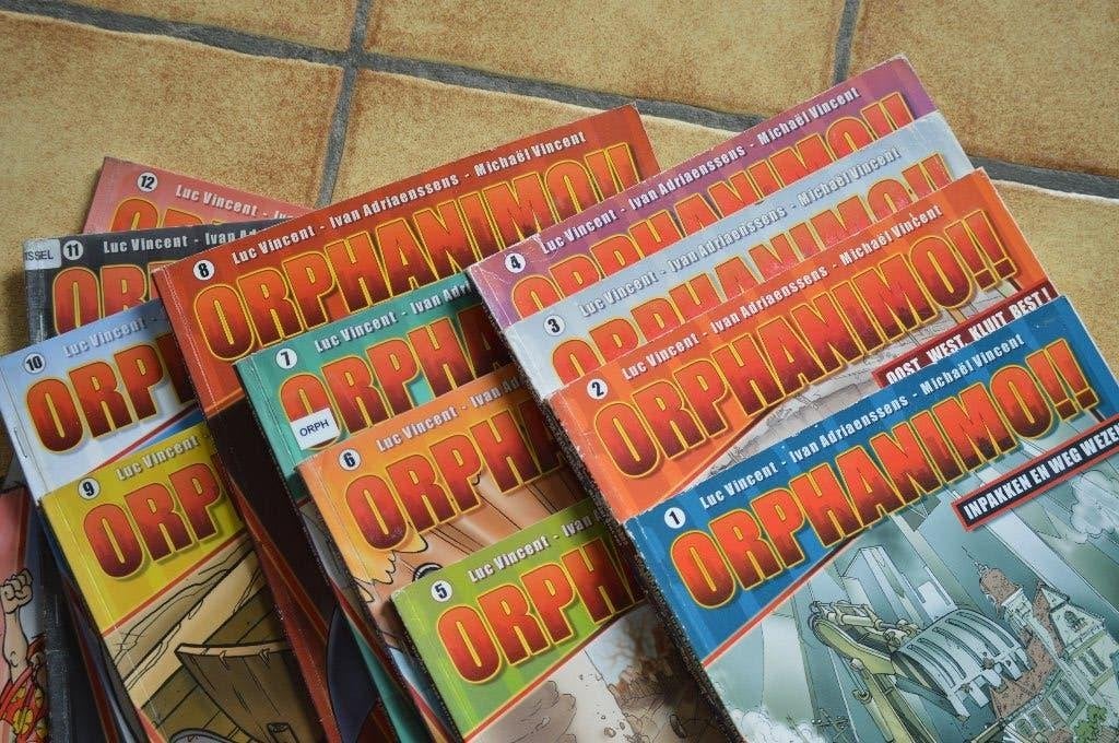 strips orphanimo - compleet 1-12, Boeken, Ophalen of Verzenden, Gelezen, Vincent - adriaenssens
