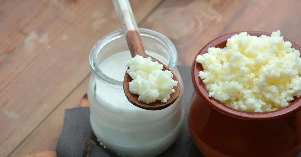 kefir yoghurt bloemetjes, Ophalen