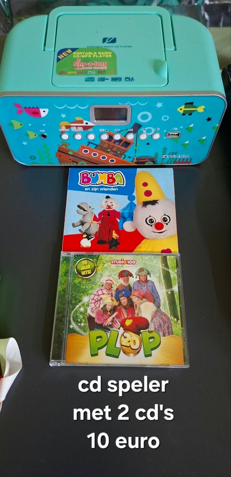 cd speler kind met 2 cd's, Ophalen of Verzenden