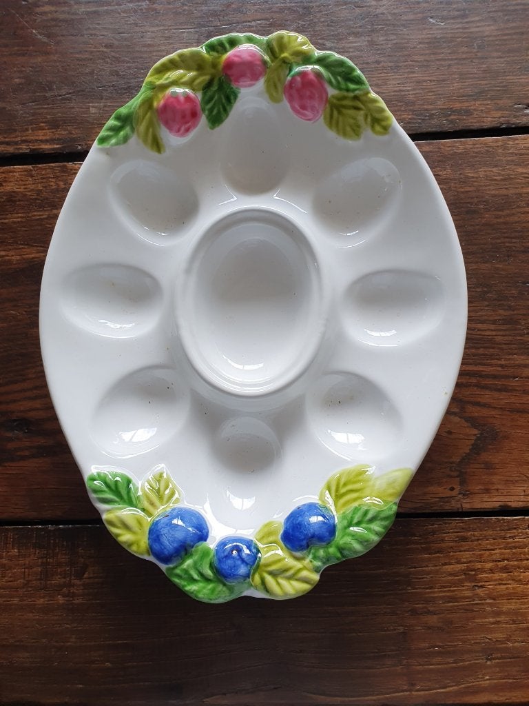 Eierschotel uit Italië getekend ITALICA ARS 32x24cm, Huis en Inrichting, Woonaccessoires | Schalen en Manden, Zo goed als nieuw