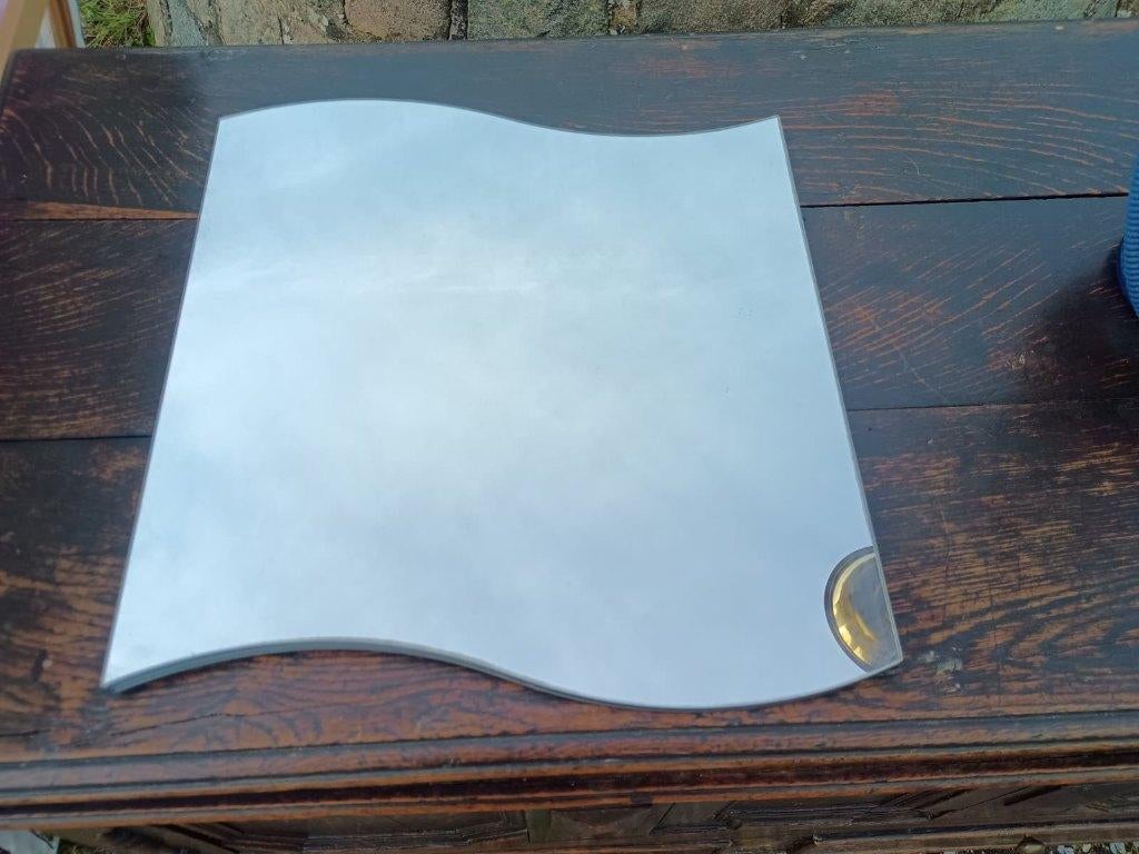 Lot de 4 miroirs muraux sans cadres, effet vague, Moins de 100 cm, Carré, Enlèvement, Utilisé