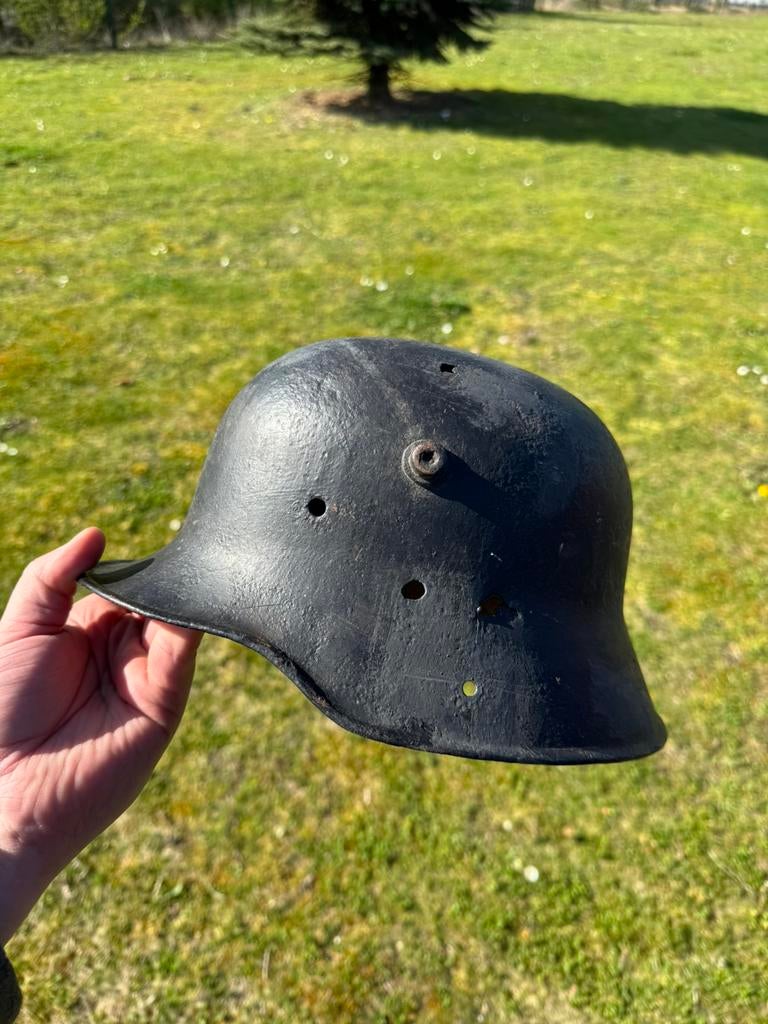 Wo1 Duitse helm, Verzamelen, Ophalen of Verzenden