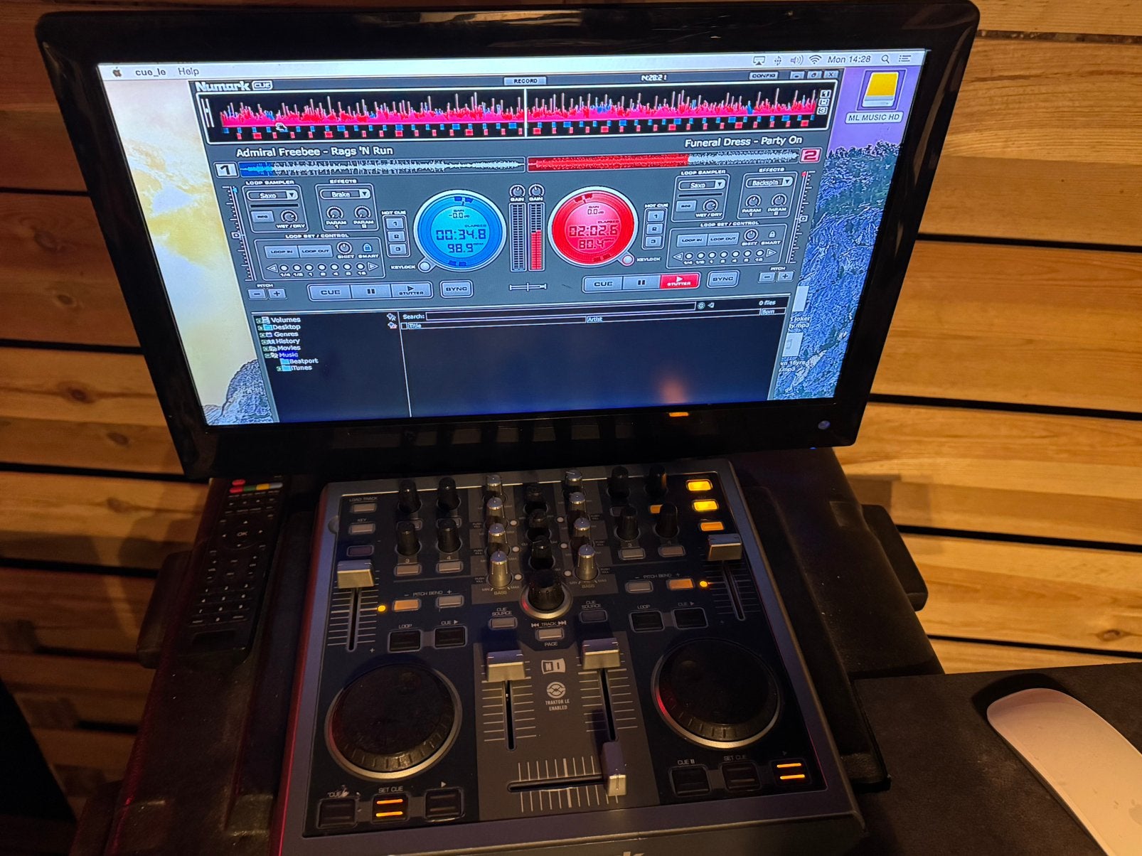 Volledige discobar in flightcase op basis mini mac, Muziek en Instrumenten, Ophalen, Gebruikt, Dj-set, Numark