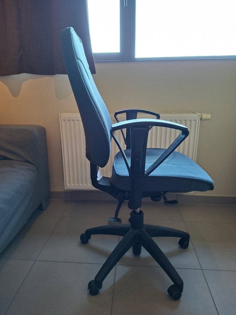 Ergonomische bureaustoel, Ophalen, Zo goed als nieuw, Blauw, Bureaustoel