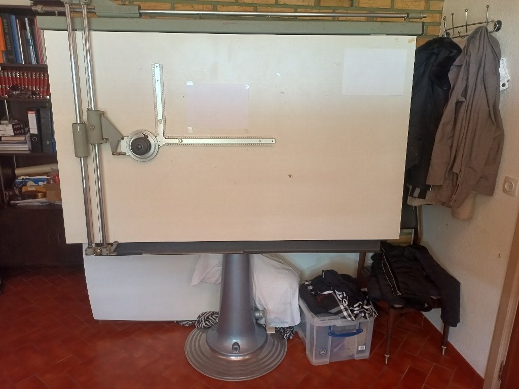 retro tekentafel, Ophalen