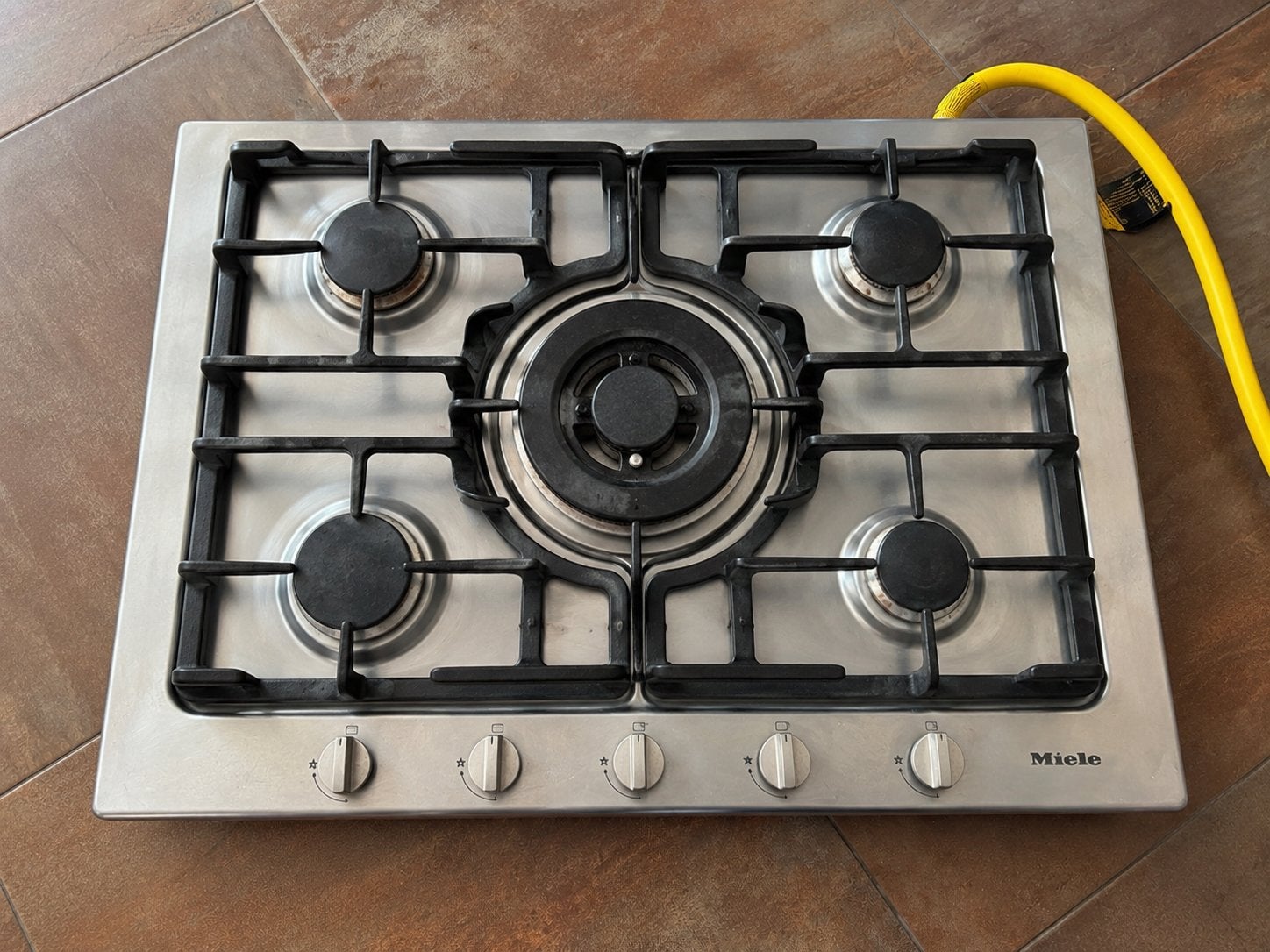 Miele gaskookplaat KM 2032 — 5 branders, Ophalen, Gebruikt, Inbouw, Gas