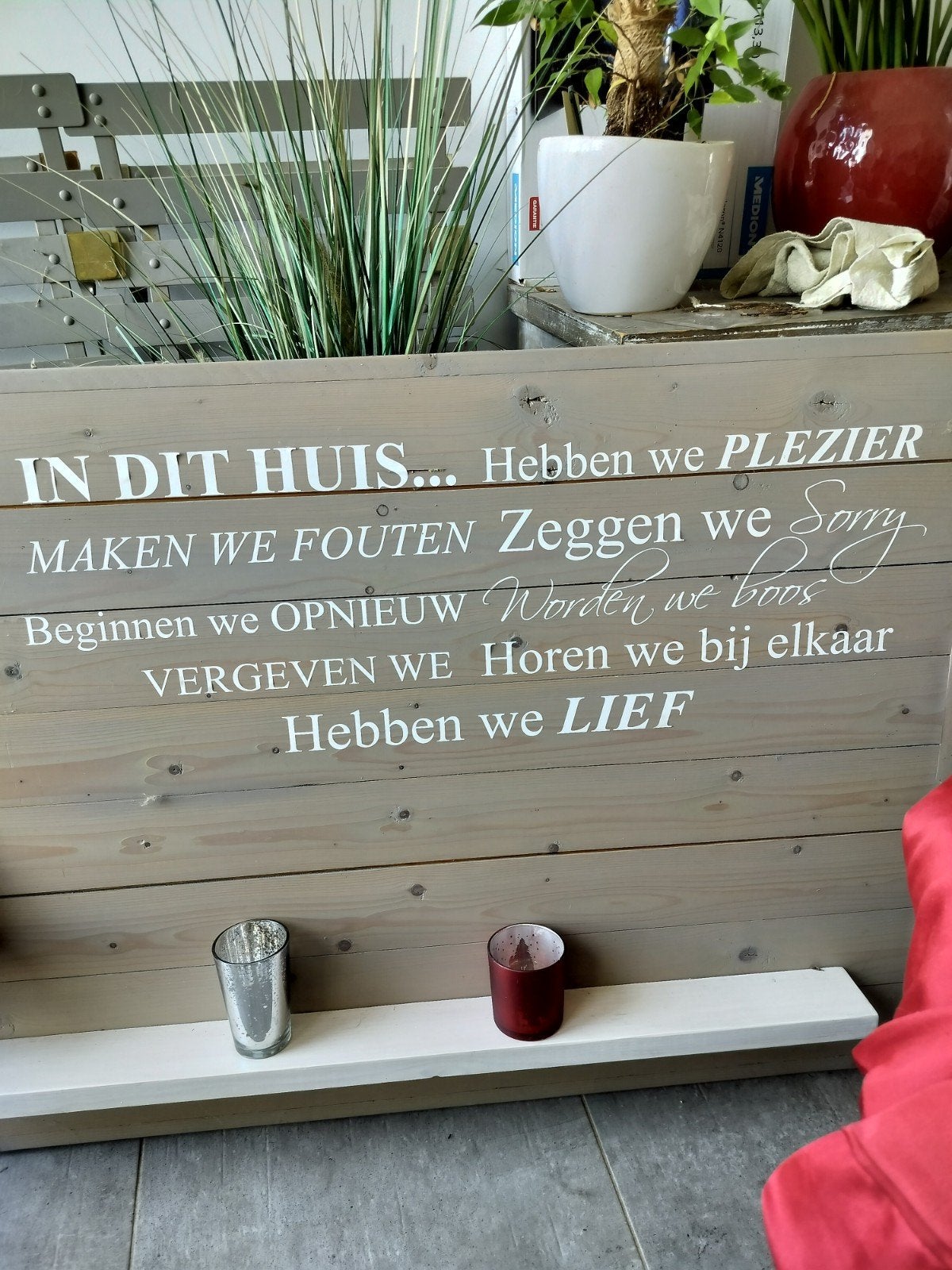 houten hangbord, Ophalen, Hout