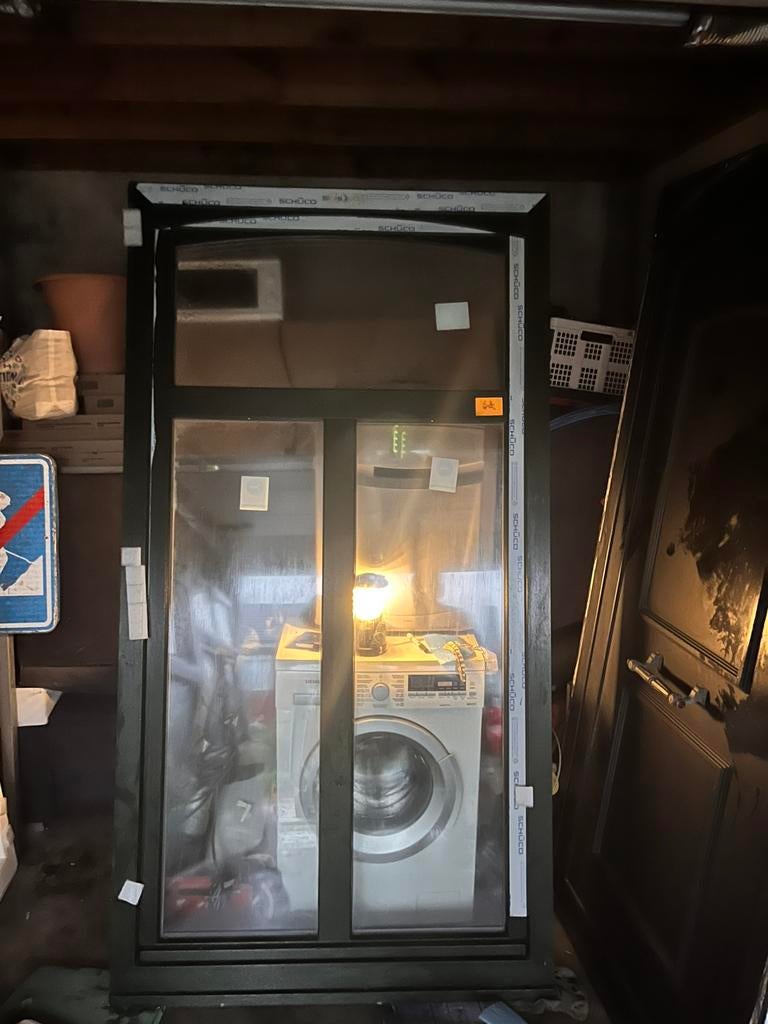 Schüco T-model Deurkozijn  Dennengroen buiten Wit binnen, Doe-het-zelf en Bouw, Ophalen, Zo goed als nieuw
