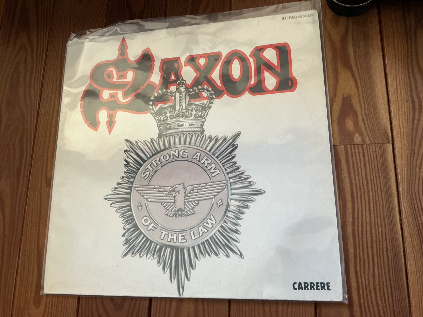 LP Saxon - strong arm of the law, Ophalen of Verzenden, Gebruikt, LP