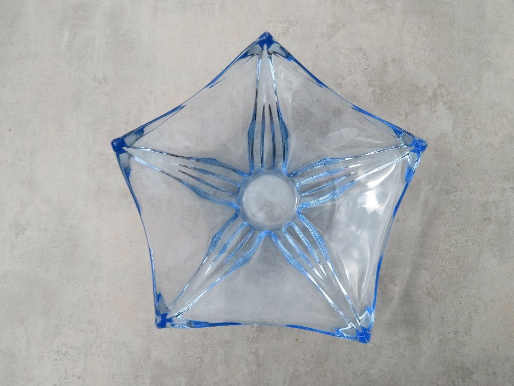 plat à fruit en cristal de Murano tinté bleu, Enlèvement ou Envoi