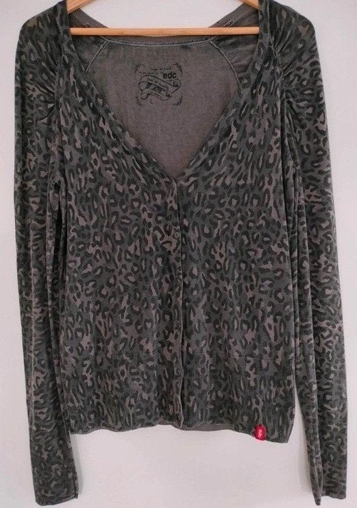 Prachtig leopard vestje Esprit EDC medium/Smal. Pilt niet!, Maat 38/40 (M), Ophalen of Verzenden, Grijs, EDC by Esprit