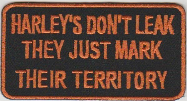 Harley's dont't leak they.. stoffen opstrijk patch embleem, Motoren, Accessoires | Overige, Nieuw, Verzenden