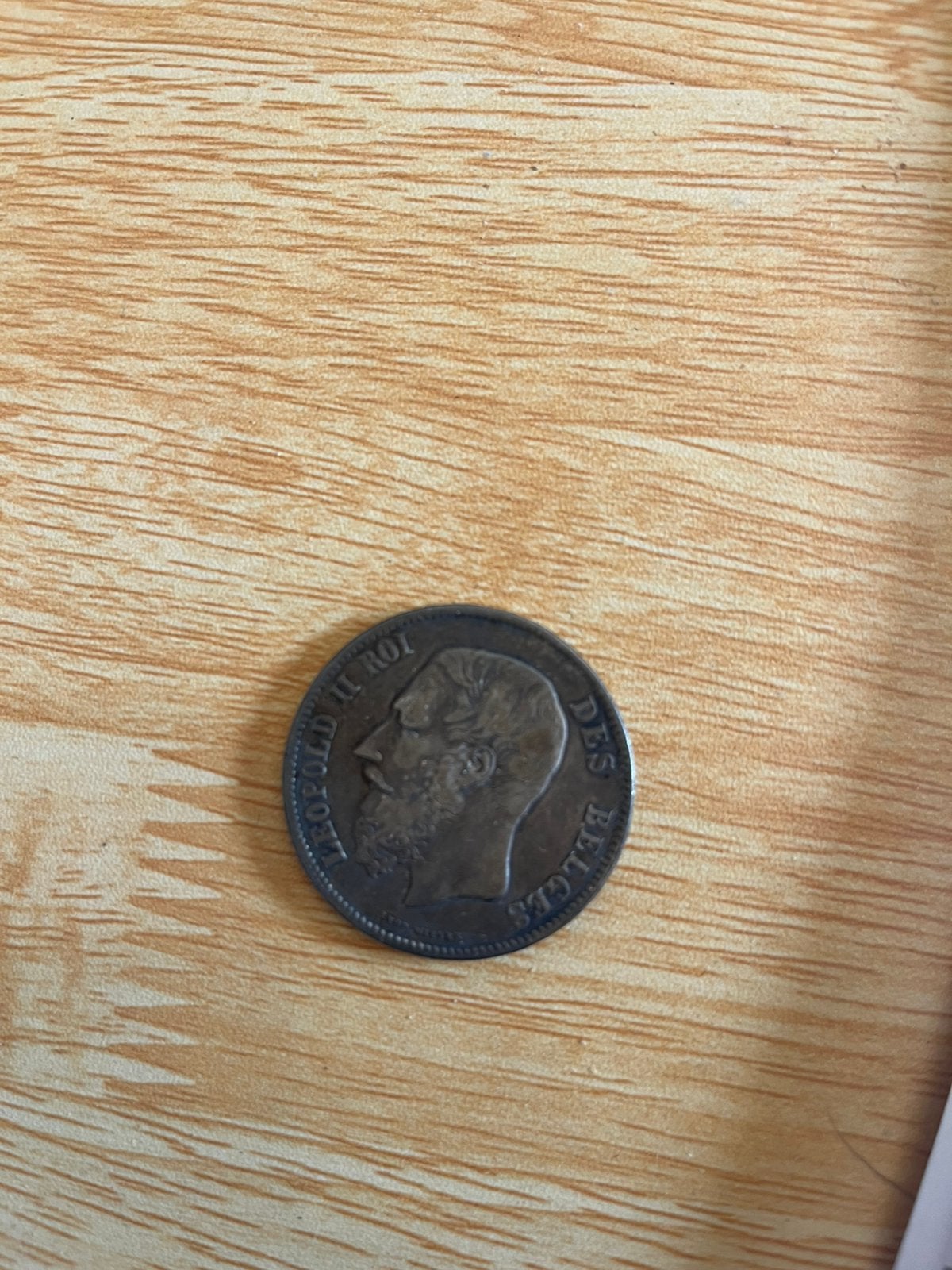 Zeldzame Belgische zilveren munt 5 frank – Leopold II – 1869, Ophalen, Zilver