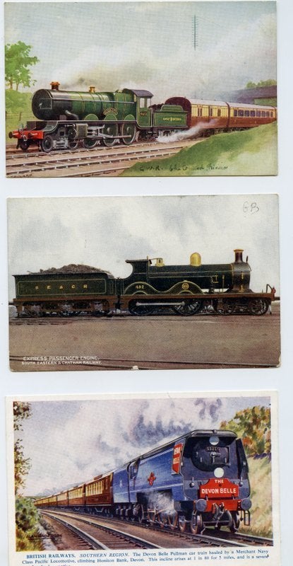 Cartes postales TRAIN, Enlèvement ou Envoi, 1940 à 1960, Non affranchie, Angleterre