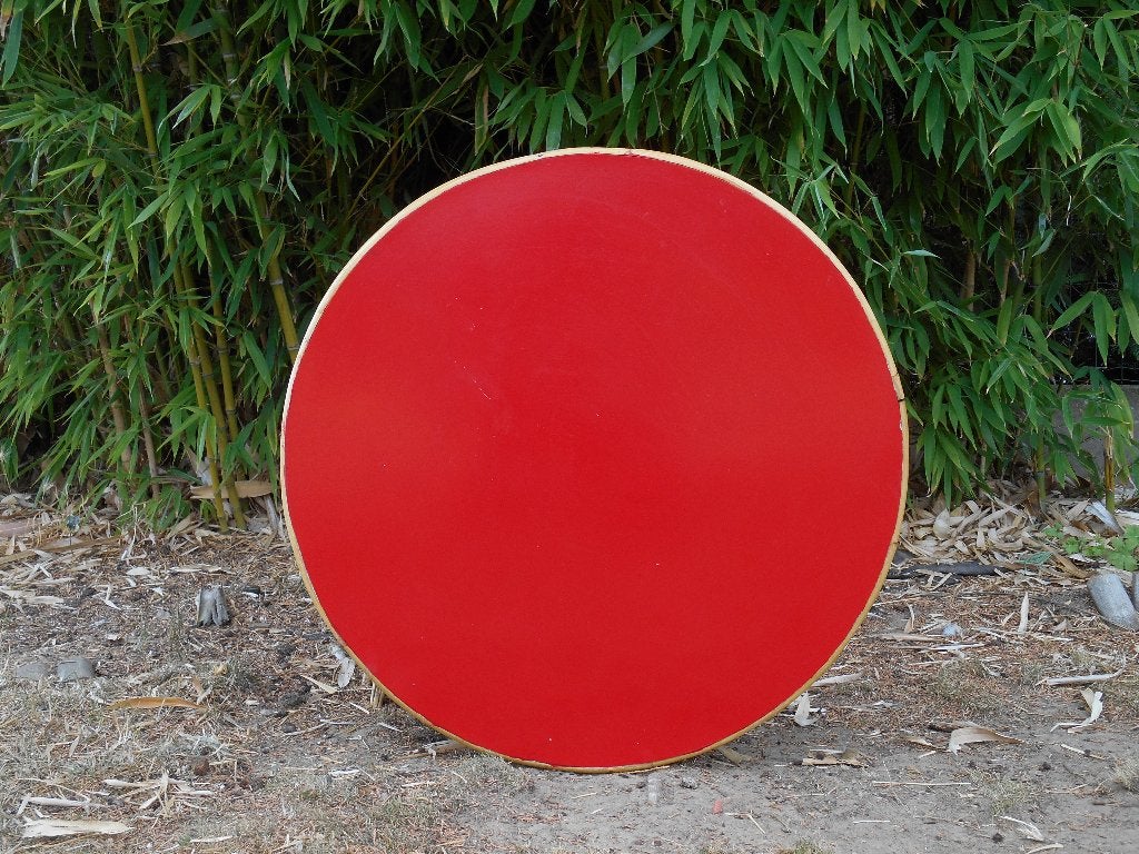 Vintage rotan tafel met formica blad, Ophalen